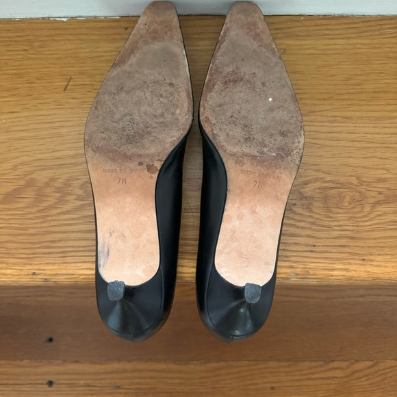 Talbots black leather kitten heel pumps - Picture 4 of 6
